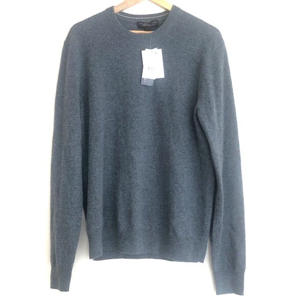 Bloomingdale's Other - NWT BLOOMINGDALES Size L 100% Cashmere Crewneck Sweater Gray MSRP$198 Luxury